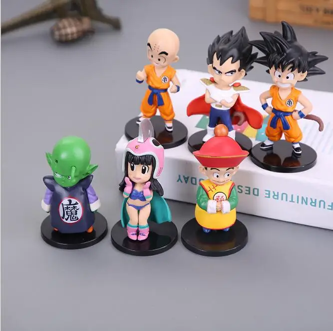 6pcs Model Новое поступление Dragon Ball Z фигурка игрушки букет цветов пиколо Гохан Гоку Чичи Свадебная модель Dragon Ball Z игрушки для детей подарок для мальчика - Цвет: 6pcs Model