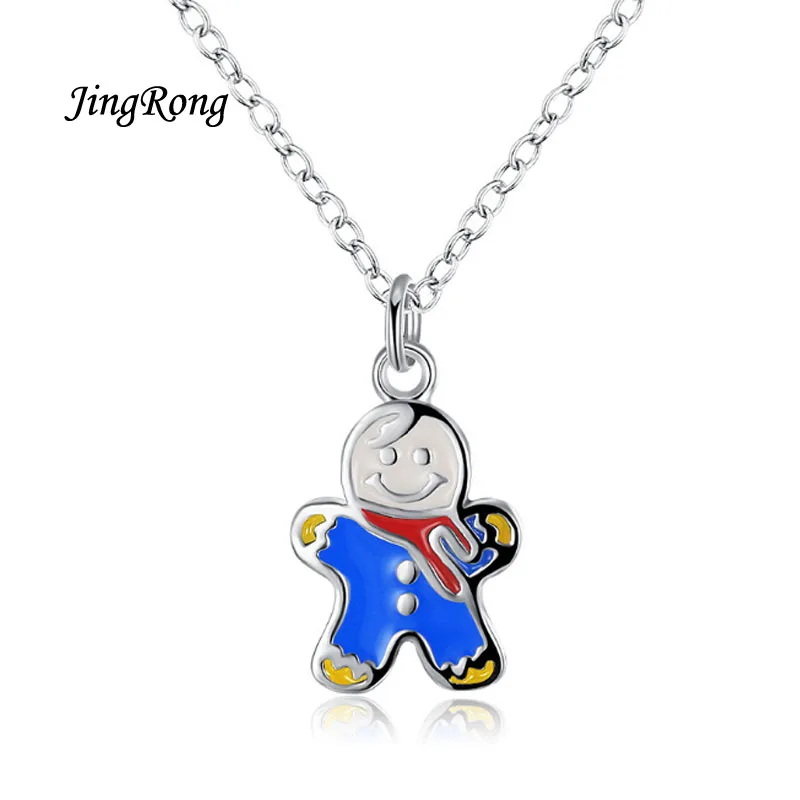 2016 Новый Рождественские Подарки Снеговик Ожерелье Подвески Цепи Способа Человек