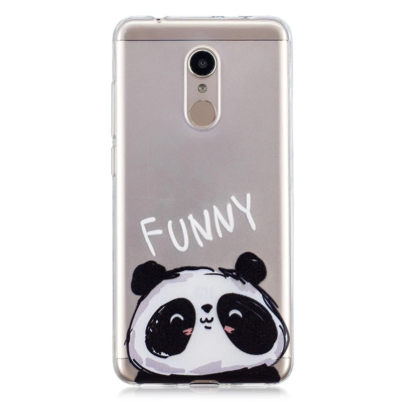 Xiaomi Redmi 5 Plus Case Cover Cartoon Panda Dog Cat Soft Silicone Phone on for Xiomi Redmi5 Women |