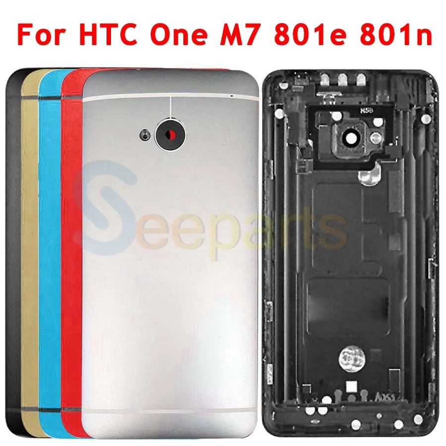 100% Протестировано для HTC one M7 801e 801n крышка батареи задняя корпуса ONE запасные