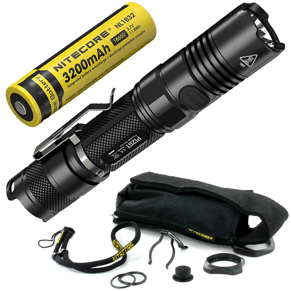 3200mAh NL1832 NITECORE P12GT с перезаряжаемой батареей 18650 1000 Lms CREE XP-L HI V3 светодиодный тактический фонарь - Испускаемый цвет: 3200mAh NL1832