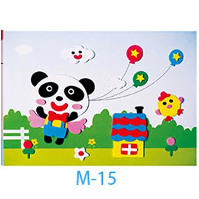 M15 1 шт. EVA трехмерные наклейки Детские ручные наклейки DIY головоломка игрушки родитель-ребенок производственное искусство для детского сада класс - Цвет: M15