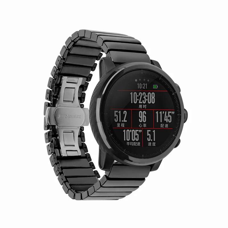22 мм керамический браслет для Amazfit GTR 47 2 Stratos 3 Samsung Gear S3 Galaxy Watch 45 сменный