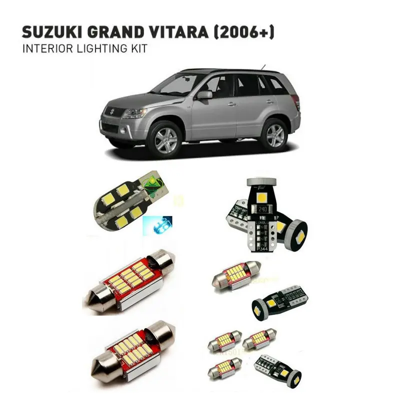 Светодиодные внутренние фары для Suzuki grand vitara 2006 + 9 шт. светодиодные автомобилей