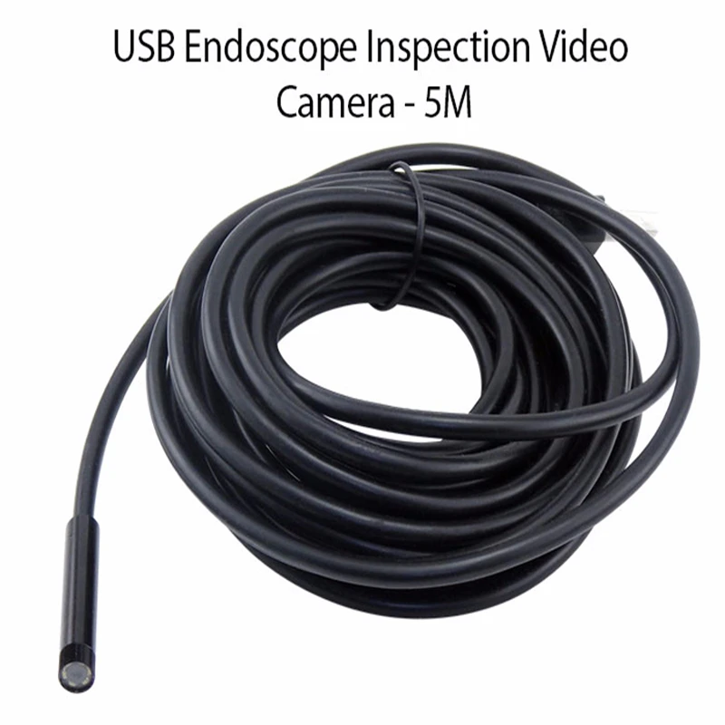 Antscope 7 мм USB эндоскоп Камера Водонепроницаемый мини бороскоп 2/5/15 м для осмотра на змеевидной трубке Камера ПК инспекционная эндоскопическая 27