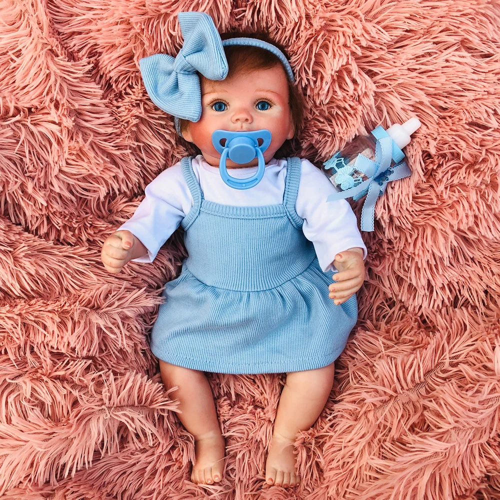 

OtardDolls bebe reborn doll 42cm Vinyl slicone reborn Lifelike baby dolls Handmade Painting Hair Gift For Birthday Gift