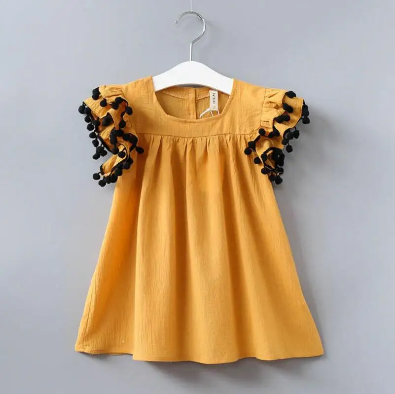 

Summer New girls' clothing girl princess dress Casual style beach holiday refreshing clothes for 1-5 years old