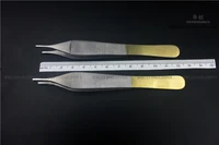 medical instrument stainless steel edison fine tweezer tissue tweezers suture skin tweezers with hook teeth straight 12cm animal
