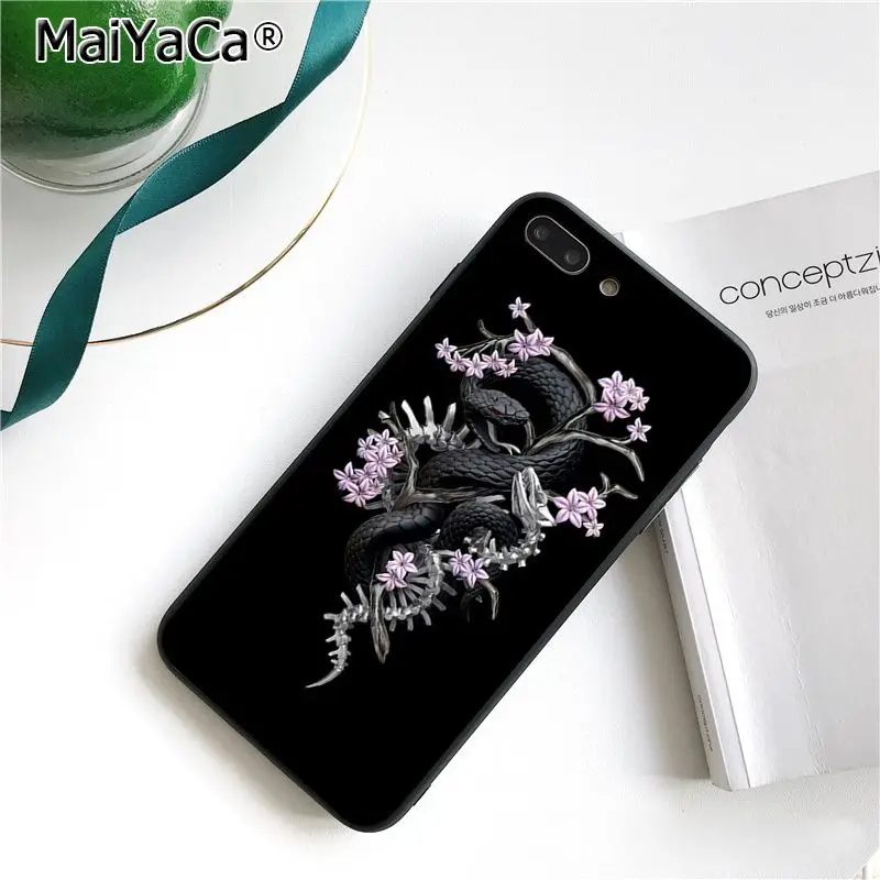 MaiYaCa ручная змея Цветок Змея Живопись чехол для телефона для iphone 11 Pro 11Pro Max 6S 6plus 7 7plus 8 8Plus X Xs MAX 5 5S XR