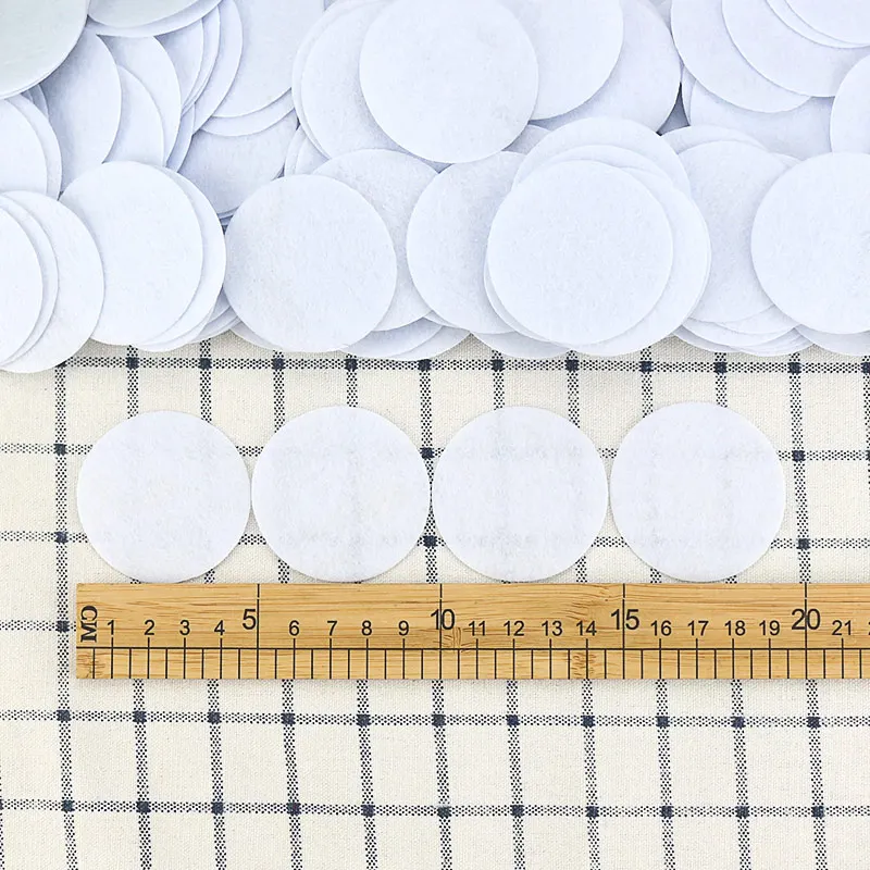 50mm white 5 см Смешанные цвета 1000 шт круг из фетра белый/черный фетровые подушечки круглые фетровые патчи, ткань цветок DIY Аксессуары материал - Цвет: 50mm white