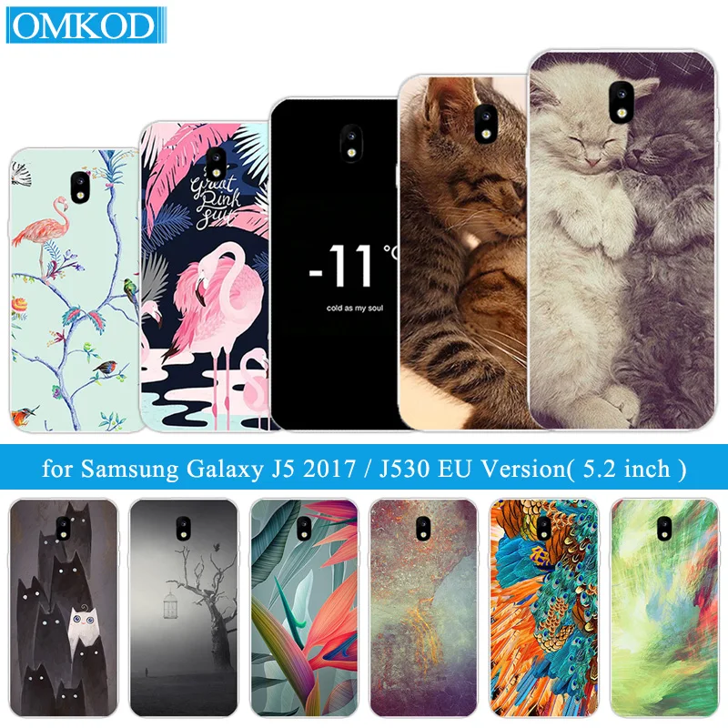Для Samsung Galaxy J5 2017 силиконовый чехол для телефона из ТПУ с Фламинго 5 2 J530F Pro (версия