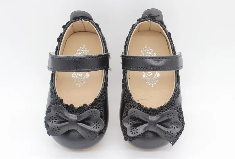Новинка весны 2018 обувь для маленьких девочек с кружевным бантом Удобная