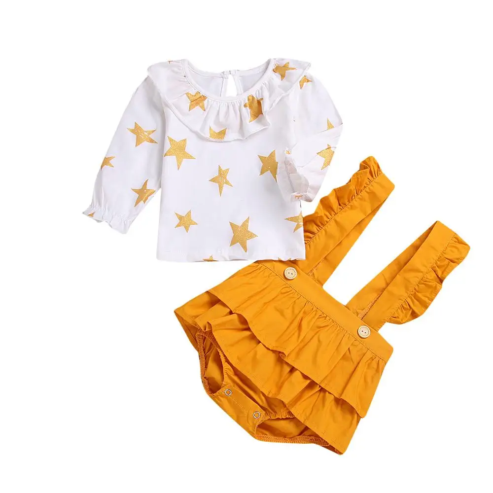 Одежда для маленьких девочек из 2 предметов однотонная многослойная юбка-пачка с