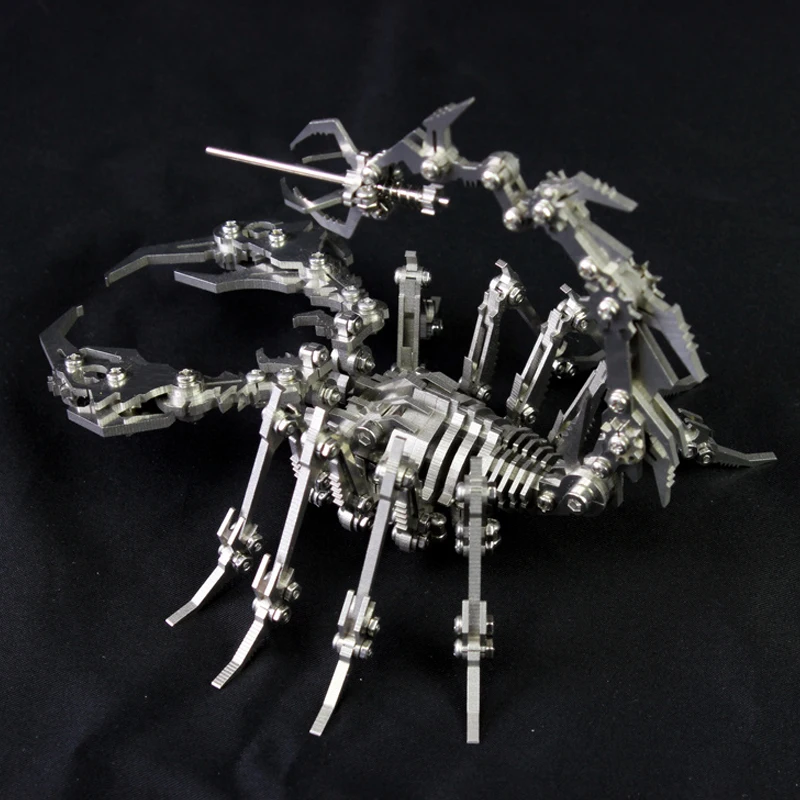 Металлическая 3D модель съемный Робот насекомое Скорпион готовый продукт без