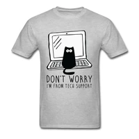 computer programs cat printed t shirt tech support 3d funny cats tshirt latest cotton tshirts cat software programming men