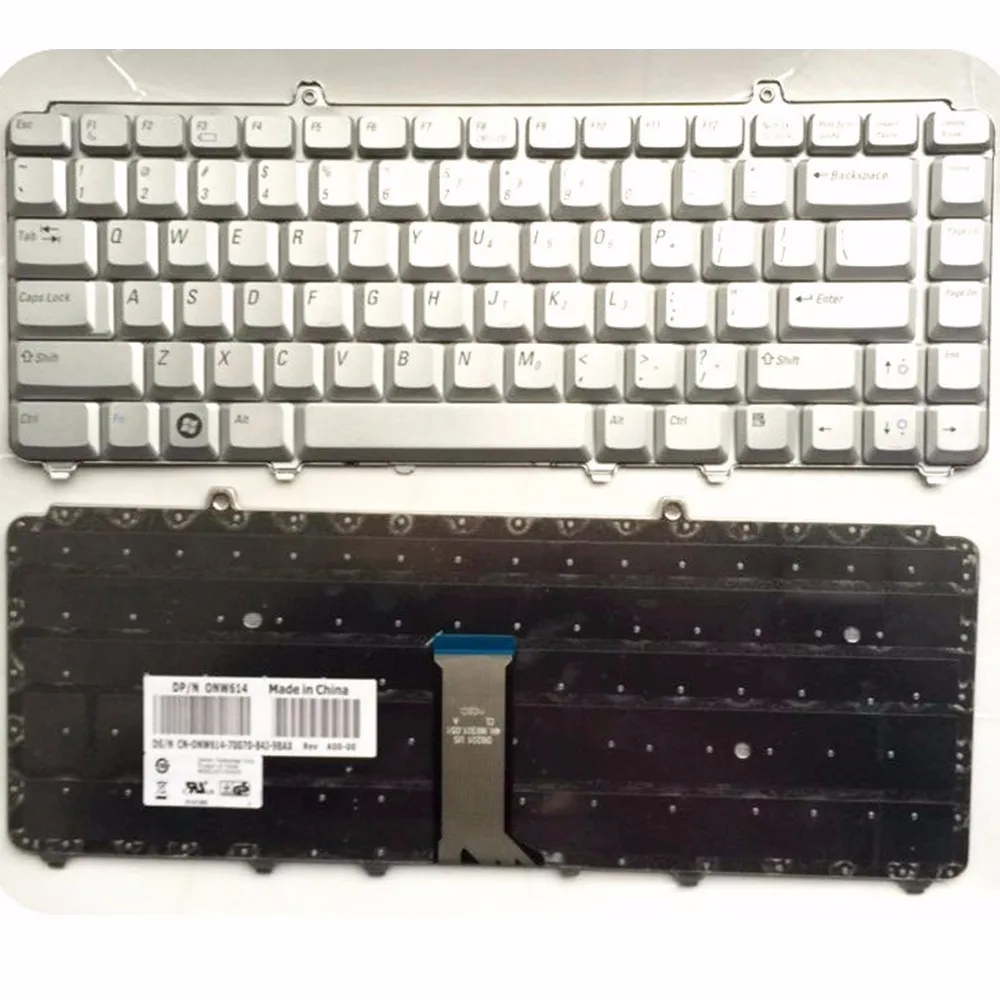 Американская Серебряная новая английская клавиатура для ноутбука DELL PP41L M1530 Vostro