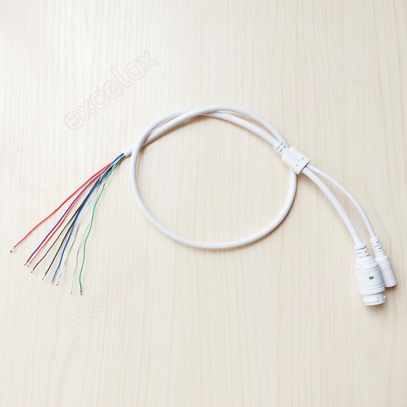 2 шт./лот высокое качество 9Pin IP Камера модуль сетевой кабель гибкий проводник 80 см 1/2/3/6 PoE RJ45 DC12V Питание 4In1 Водонепроницаемый комплект