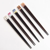 10 pair japanese style saury sushi natural wooden chopsticks cherry blossoms hashi chopstick dinner party kitchen tableware