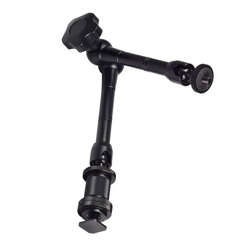 Black 1" Magic Arm Артикуляционная фрикционная рукоятка с Крепление для горячего башмака для DSLR камеры, ЖК-монитор, DV монитор, светодиодный фонарь, Вспышка L - Цвет: Black