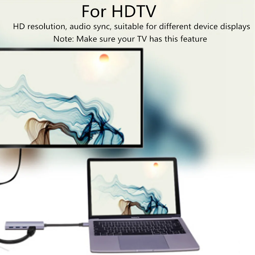Thunderbolt 3 USB C HUB type c to 0 HDMI конвертер hdmi адаптер для MacBook Huawei Mate 20 Pro Type HUB|Кабели USB| |