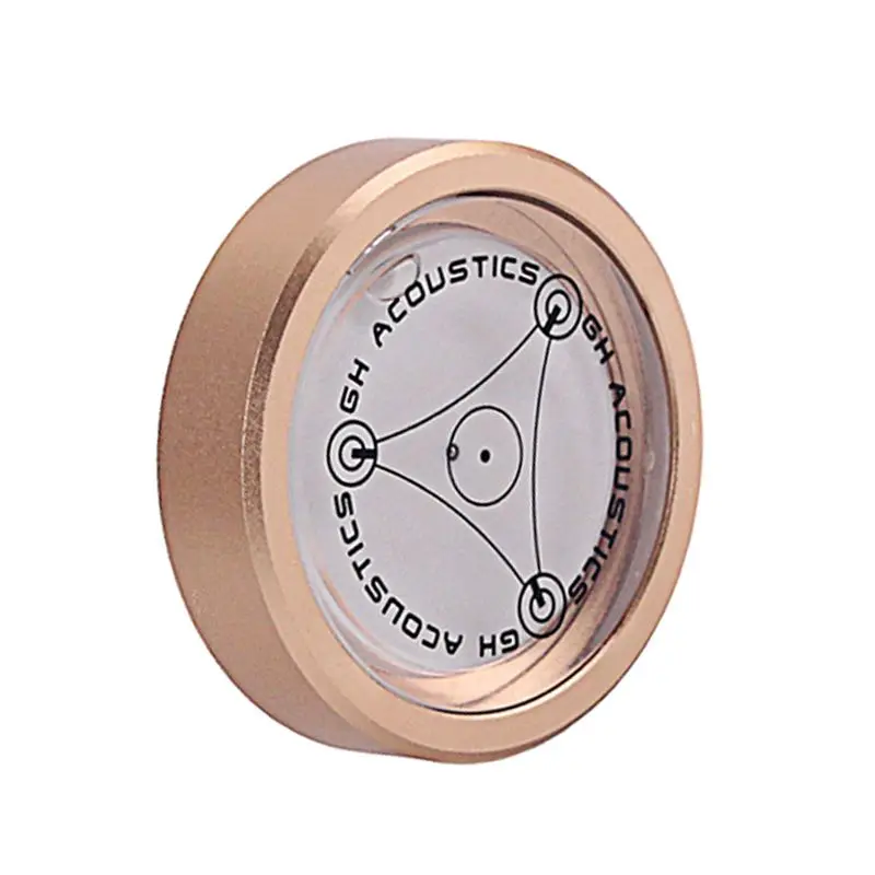 Золотой Aluminum Alloy LP Disc Stabilizer Turntable Balanced Bubble Spirit Level for Phonograph Vinyl Record Vibration Accessories - Цвет: Золотой