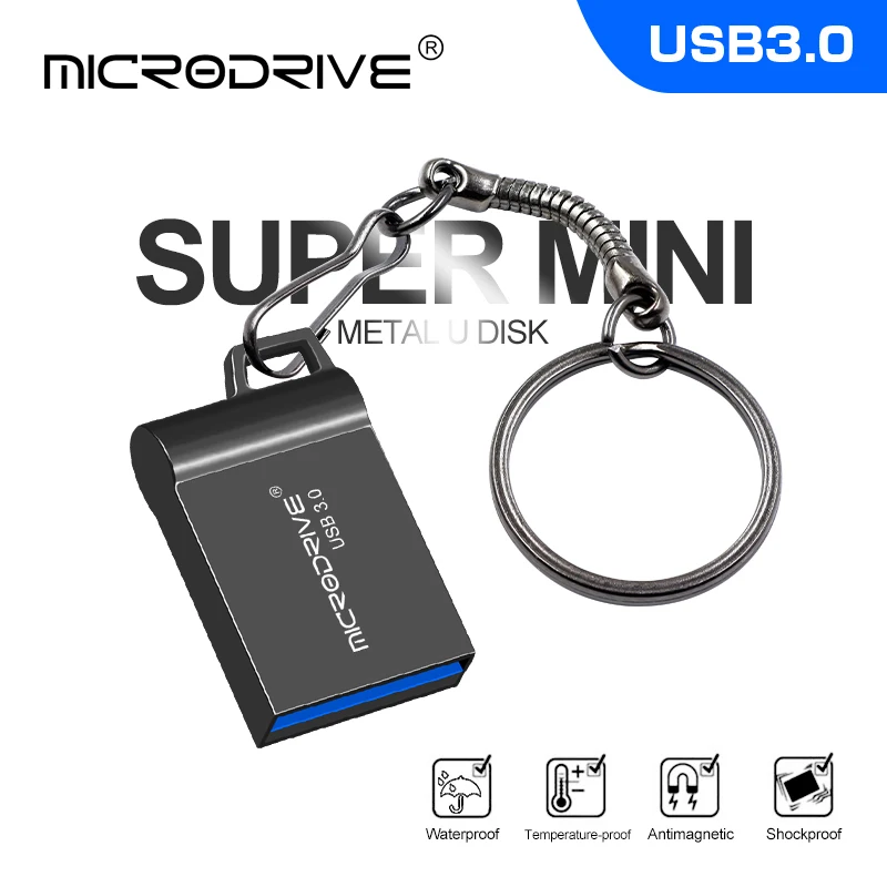 Мини флеш-накопитель usb 3,0 Флешка 32 Гб 64 ГБ флеш-накопитель 16 ГБ 128 ГБ флеш-накопитель водонепроницаемый usb карта памяти Бесплатный брелок подарок