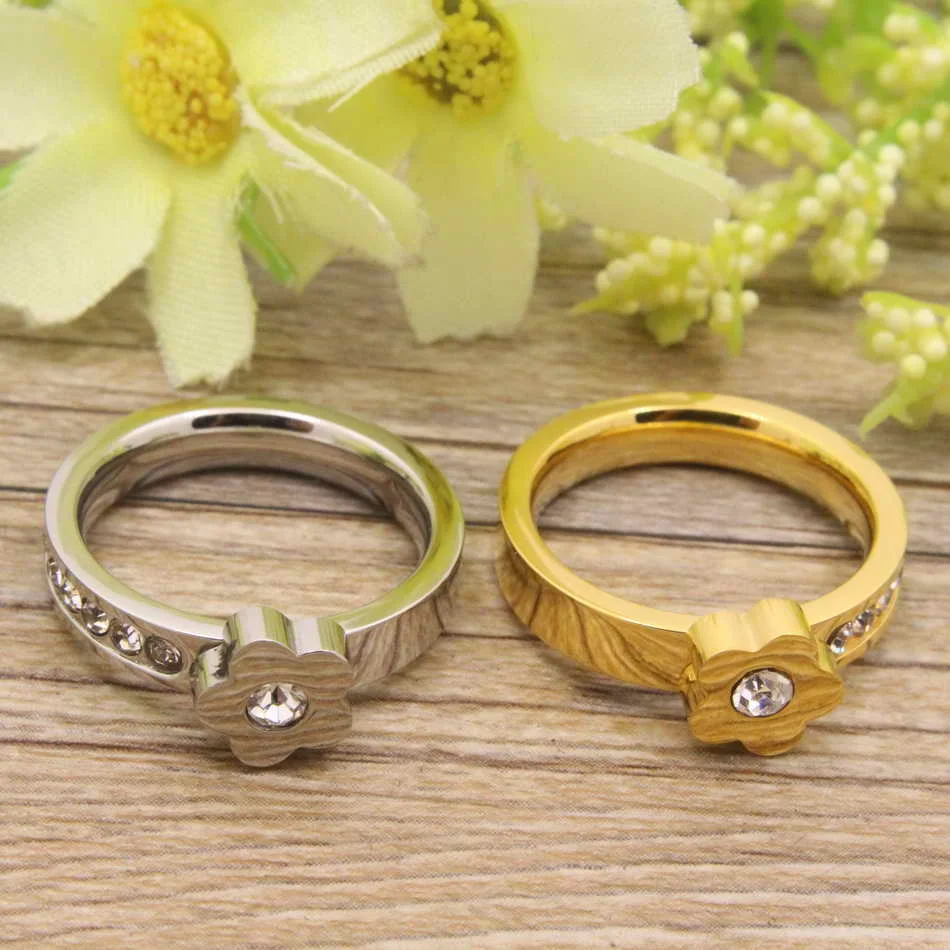 Женское кольцо в форме цветка из нержавеющей стали|rings for women|ring forflower shape ring |