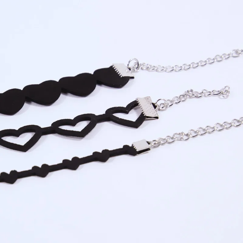 Модные украшения простая кожаная сердечная трубка чокер колье подарок для