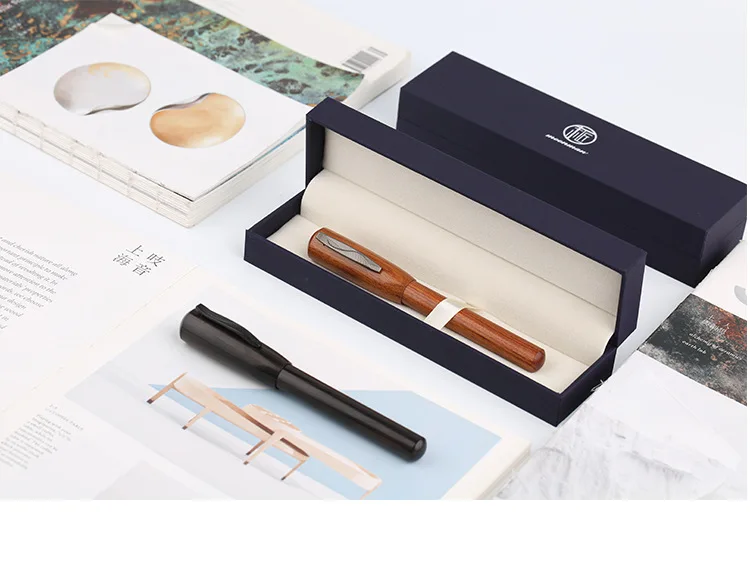 

NEW Moonman M5 Handmade Wooden Calligraphy Fountain Pen High-End Craftsman Business Writing Gift Set, Iridium Fine Nib 0.5mm