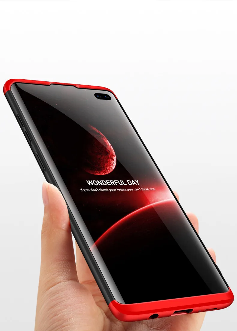 For Samsung s6 s7 s8 s9 s10 plus case GKK 360 Full Protection Hard Hybrid PC 3 In 1 Design Matte Cover shockproof Anti-fall |