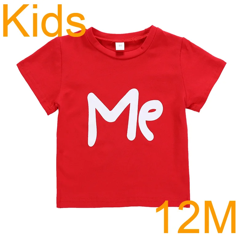 Kids 12M Одежда для мамы и сына «Love Me» Одежда для мамы и дочки одинаковые футболки для всей семьи летняя Одинаковая одежда для семьи «Mommy and Me» - Цвет: Kids 12M