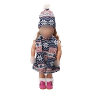handmade doll blue casual suit fit 18 inch girl dolls and 43 cm baby dolls clothes accessories c689