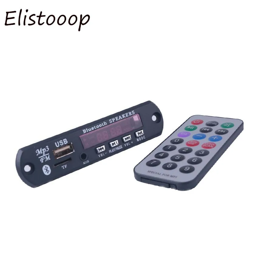 Elistooop беспроводной Bluetooth MP3 WMA декодер плата аудио модуль USB TF радио 12 В для