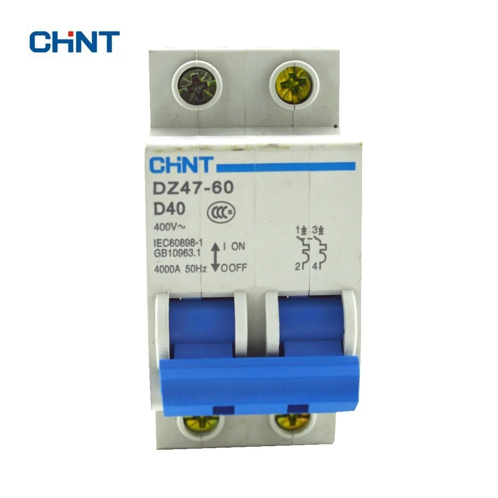 

CHINT Air Switch GFCI 2P 40A Home Empty Open Air Switch Miniature Circuit Breaker DZ47-60 2P D40