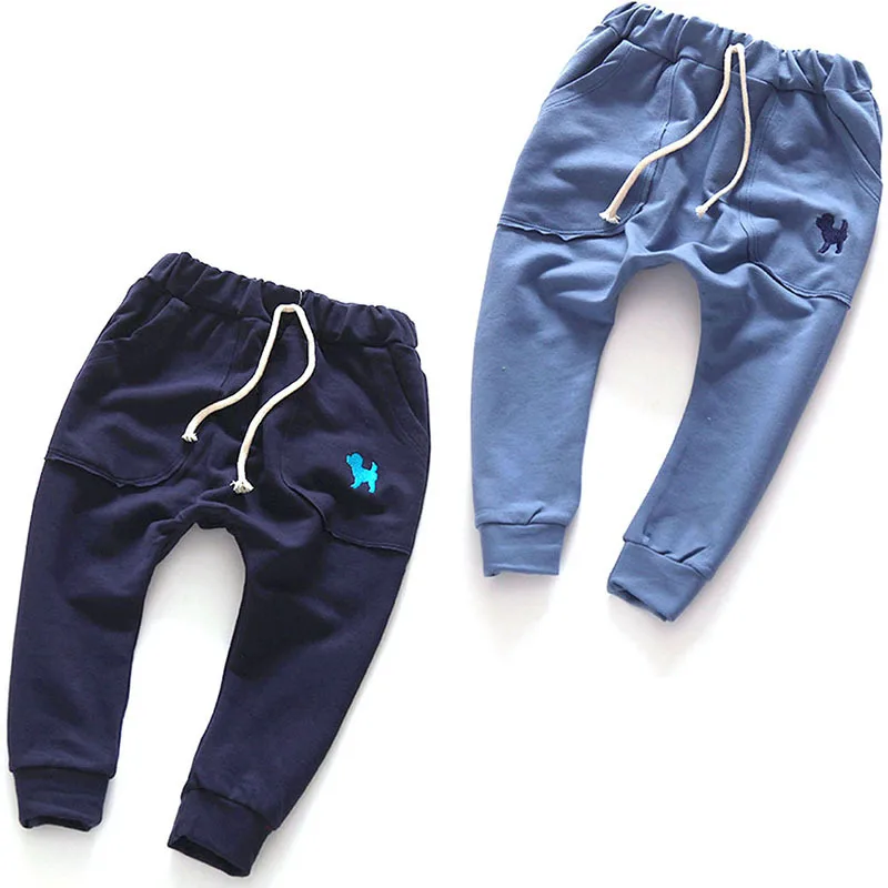 Модные От 2 до 7 лет Детские хлопковые шаровары брюки для маленьких мальчиков и