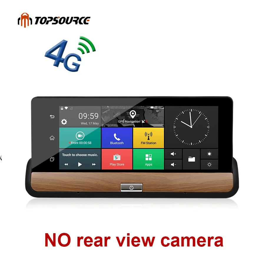 4G Without rearCam TOPSOURCE 3g/4G Автомобильный видеорегистратор, видеорегистратор ", автомобильный Грузовик, gps-навигатор, Android BT, gps навигатор, FHD 1080P для транспорта, с двумя объективами, gps-картами - Название цвета: 4G Without rearCam