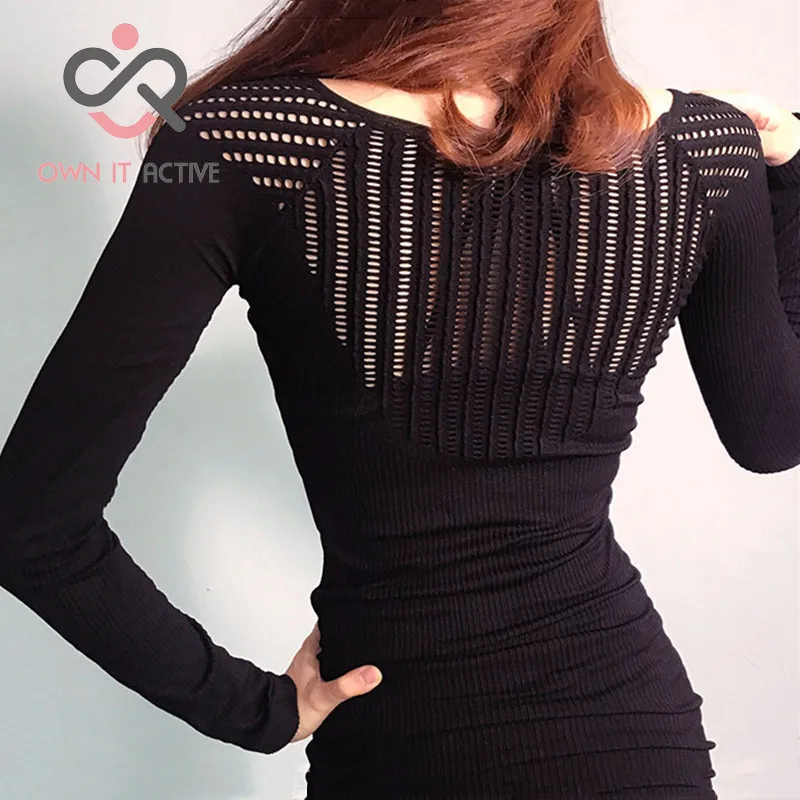 Дышащая Спортивная одежда для фитнеса женская футболка с вырезами спортивный