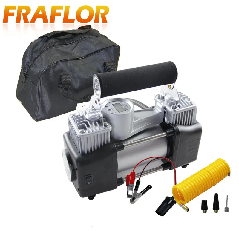 12V 150PSI Портативный Heavy Duty двойной цилиндр автомобильный компрессор шин насоса универсальный для автомобилей грузовых велосипедов с светильник