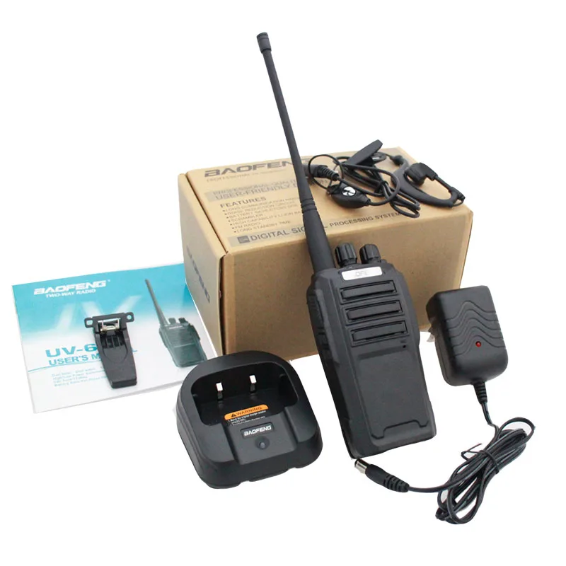 10 шт. Baofeng BF UV6 Walkie Talkie 400 470 МГц и 136 174 VHF + UHF двухдиапазонный 5 Вт 128CH DTMF VOX портативный