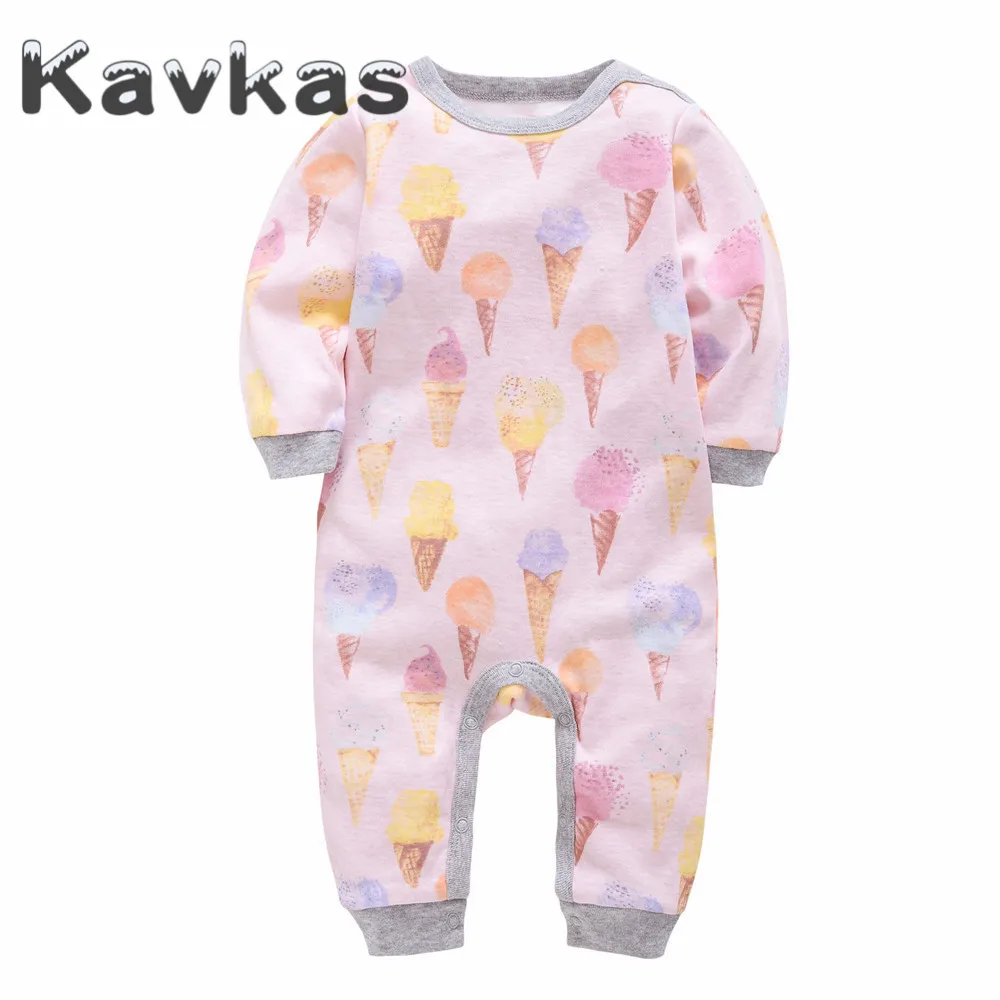 Kavkas/ г. Комбинезон для новорожденных; весенне-осенняя хлопковая одежда с круглым вырезом для детей от 0 до 12 месяцев; roupa de bebes; одежда для маленьких мальчиков