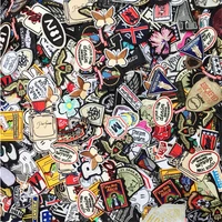 50pcs mixed iron on and sew on patches for clothing embroidery patch summer fabric badge stickers for clothes jeans decoration