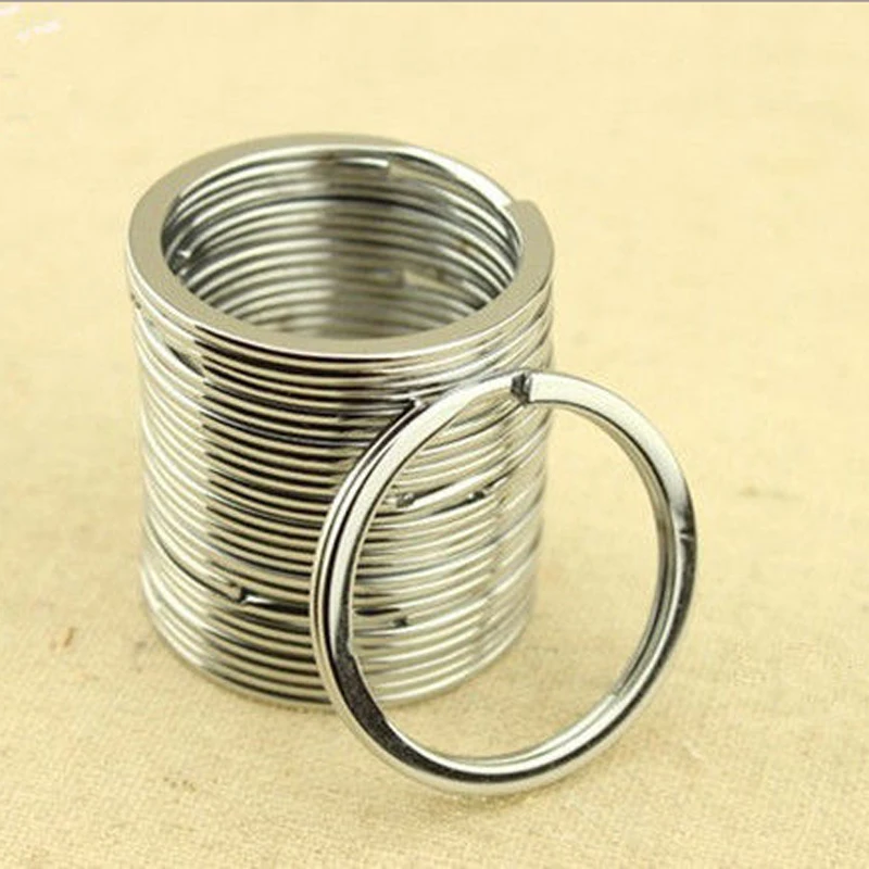 Распродажа 10 шт. 32 мм металлический брелок для ключей раздельные кольца