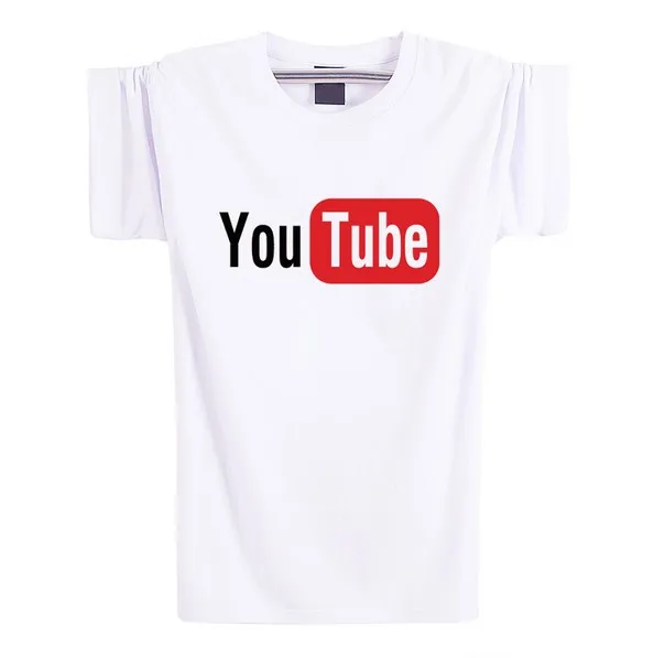 2017 Логотип Youtube принт мужские футболки брендовые Топы хлопковые повседневные с