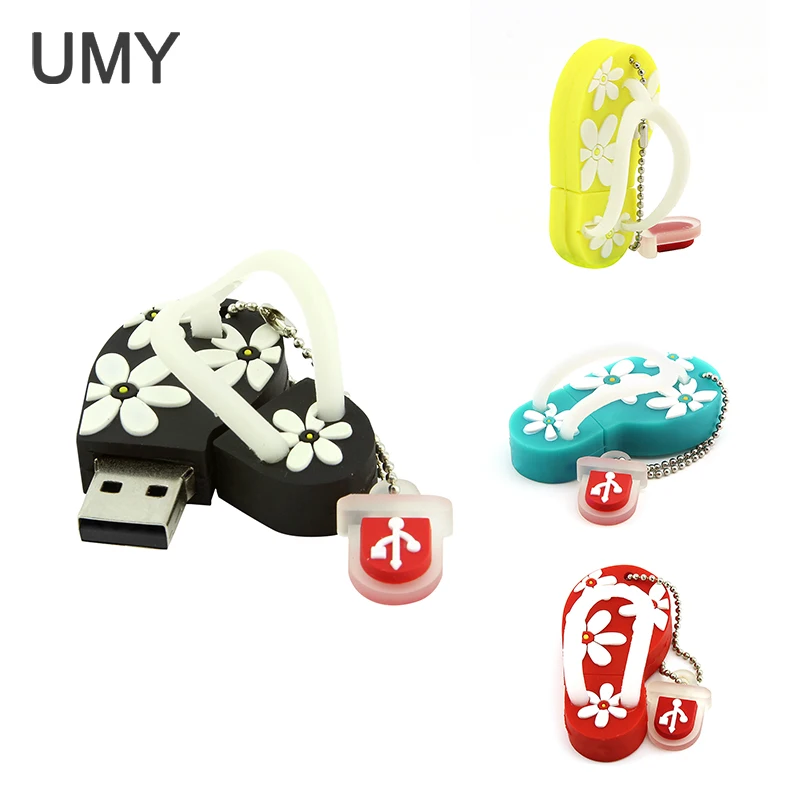 Мини тапочки USB флеш накопитель флешка с рисунком 4 ГБ 8 16 32 64 Внешняя память|memory