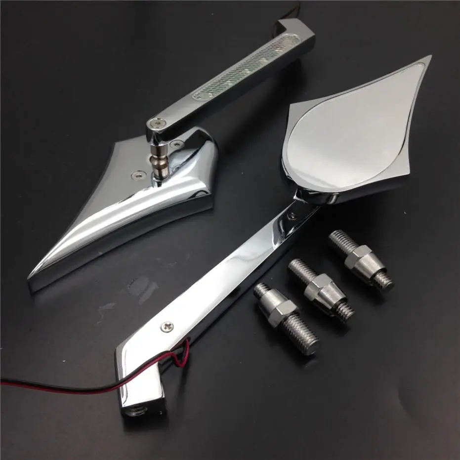 Зеркало мотоциклетное овальное со светодиодный Ной подсветкой для Suzuki Hayabusa 1999