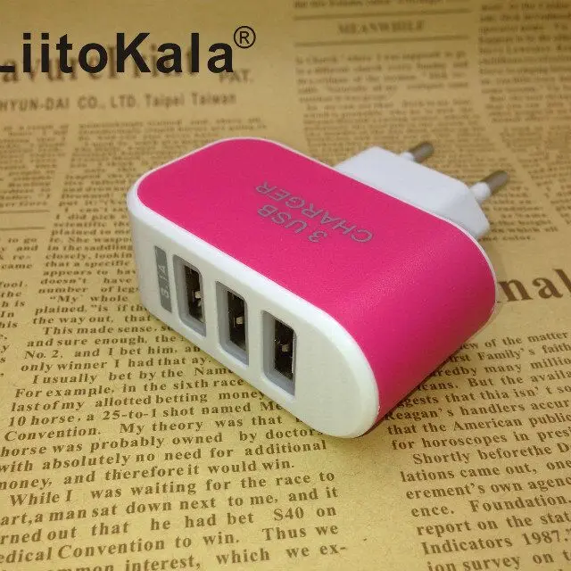 Сетевое зарядное устройство LiitoKala с USB разъемом 5 В 3 А 2 а вилкой Стандарта ЕС и
