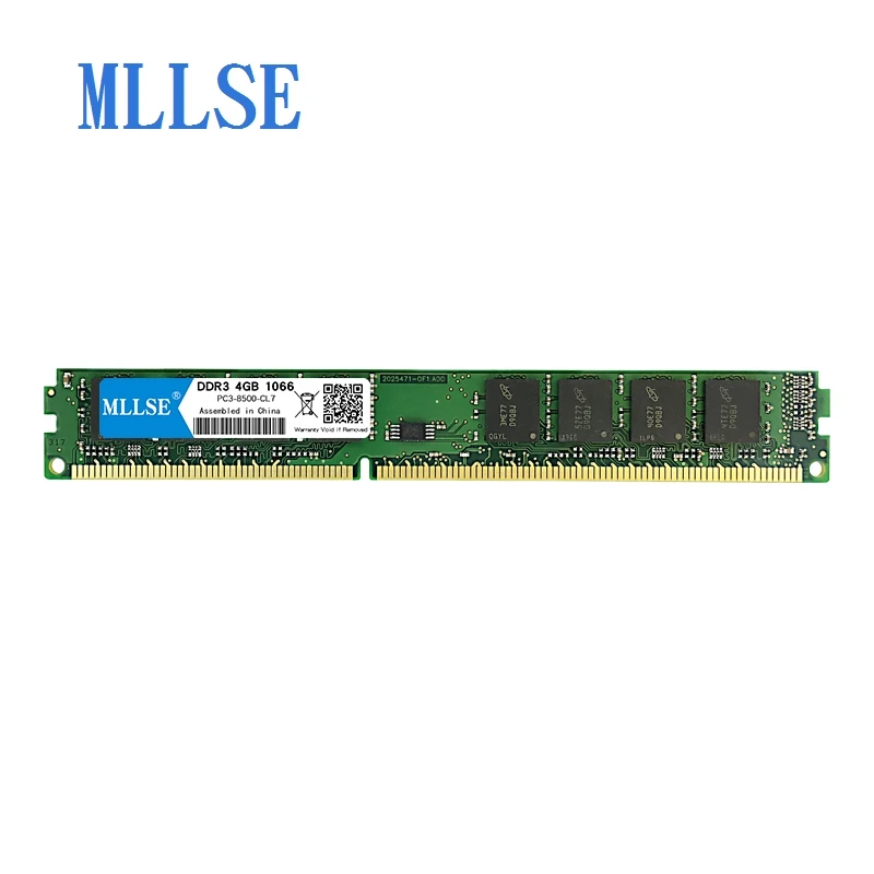 Mllse PC DIMM Ram DDR3 4GB 1066mhz 1 5 V память для настольного PC3-8500S 240pin без ECC компьютера RAM memoria |