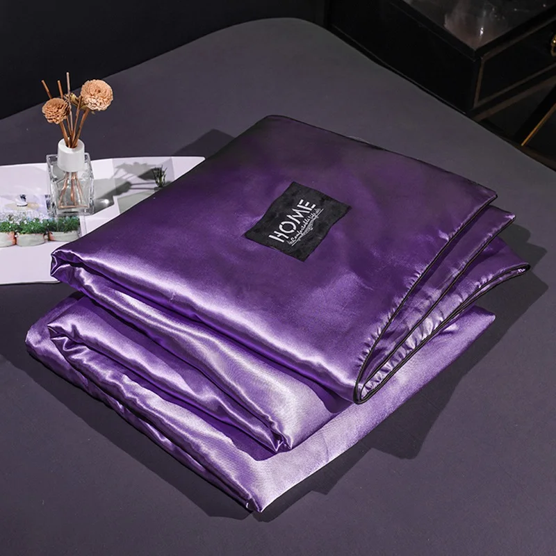 L Satin Silk Quilt For Summer 12 Solid Color Bedding Set Bedspread Blanket Comforter Bed Cover King Queen Size new - Цвет: L