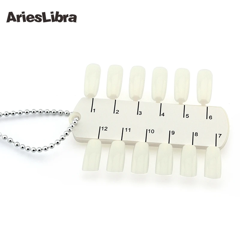 AriesLibra 10 шт./компл. 2 стороны натуральный цвет ногтей дисплей пластина с 24 Ложные