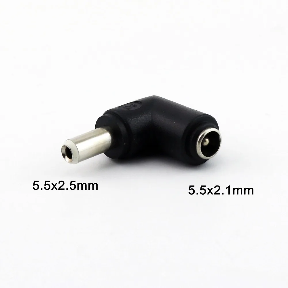 20pcs DC 5.5 x2.1mm Female Jack To 5.5mm x 2.5mm Male Plug 90 Degree Right Angle Power Adapter Connector | Электроника